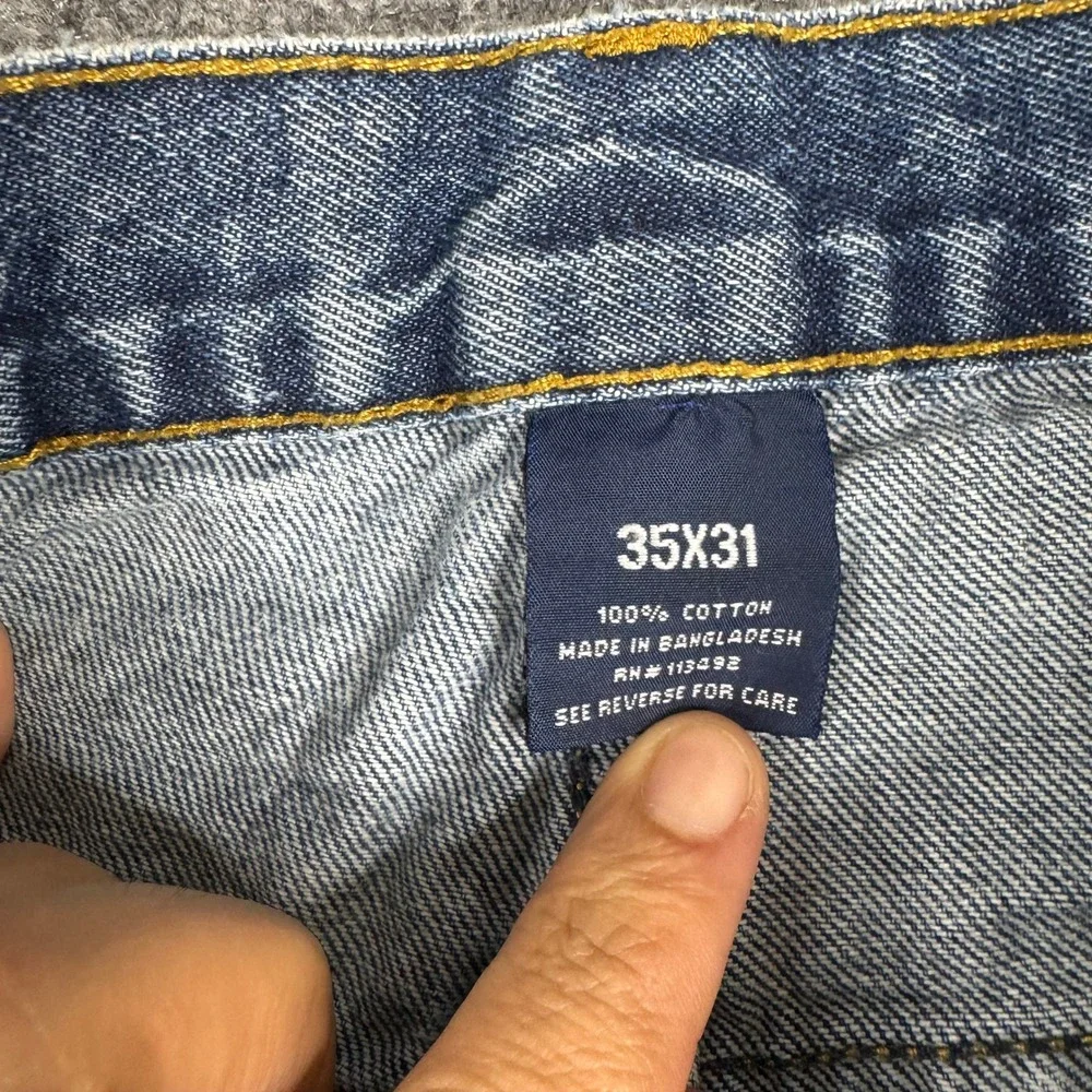 RK Brand Jeans Mens Size 35x31 Blue Cotton Straight Leg Classic Fit Denim